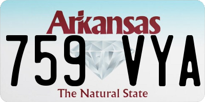 AR license plate 759VYA