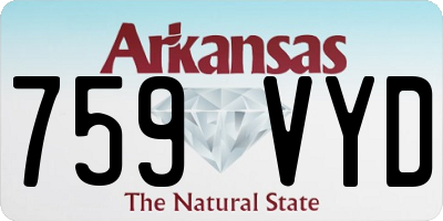 AR license plate 759VYD