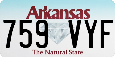 AR license plate 759VYF