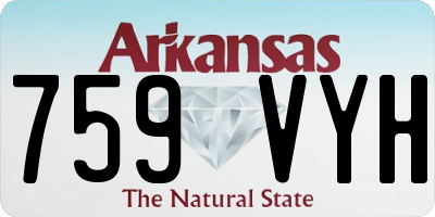 AR license plate 759VYH