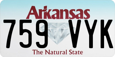 AR license plate 759VYK