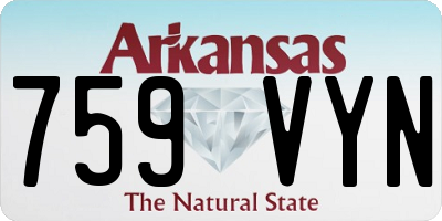 AR license plate 759VYN