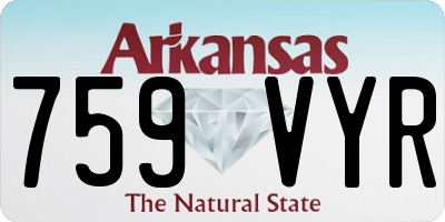 AR license plate 759VYR