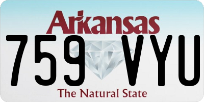 AR license plate 759VYU