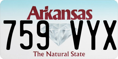 AR license plate 759VYX