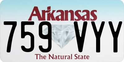 AR license plate 759VYY