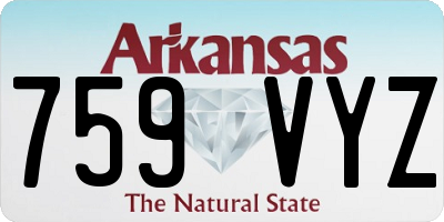 AR license plate 759VYZ