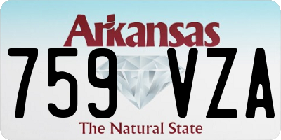 AR license plate 759VZA