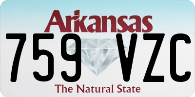 AR license plate 759VZC