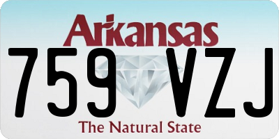 AR license plate 759VZJ