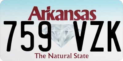 AR license plate 759VZK
