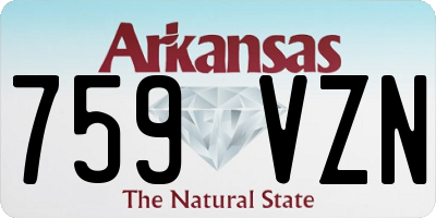 AR license plate 759VZN