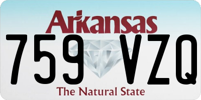 AR license plate 759VZQ