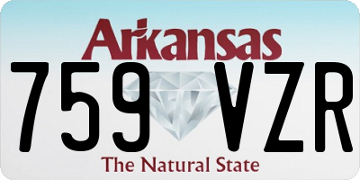 AR license plate 759VZR