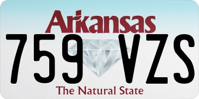 AR license plate 759VZS