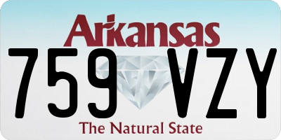 AR license plate 759VZY