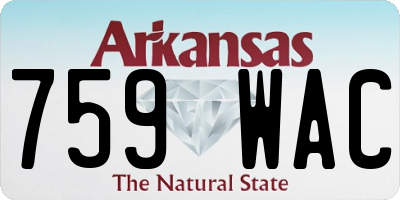 AR license plate 759WAC