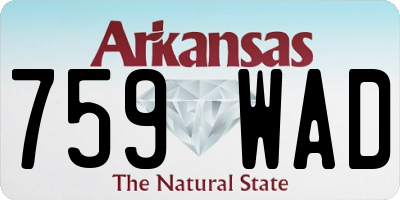 AR license plate 759WAD