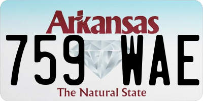 AR license plate 759WAE