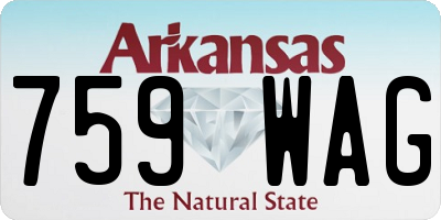 AR license plate 759WAG
