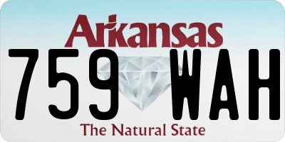 AR license plate 759WAH