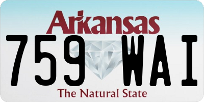 AR license plate 759WAI