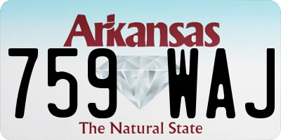 AR license plate 759WAJ