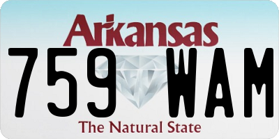 AR license plate 759WAM