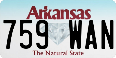 AR license plate 759WAN