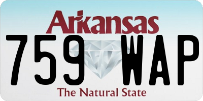 AR license plate 759WAP