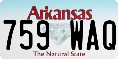 AR license plate 759WAQ