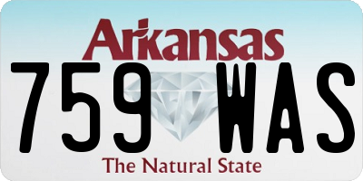 AR license plate 759WAS