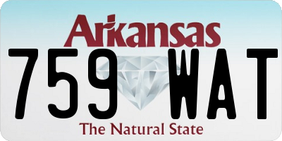 AR license plate 759WAT