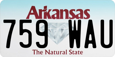 AR license plate 759WAU