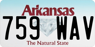 AR license plate 759WAV