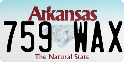 AR license plate 759WAX