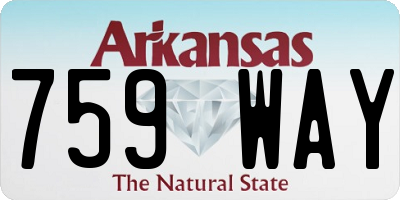 AR license plate 759WAY