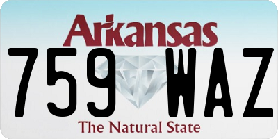 AR license plate 759WAZ