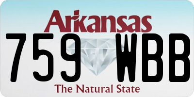 AR license plate 759WBB
