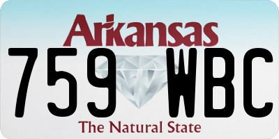 AR license plate 759WBC
