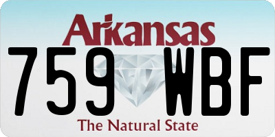 AR license plate 759WBF