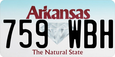 AR license plate 759WBH