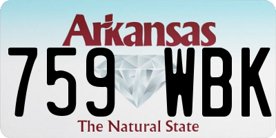 AR license plate 759WBK