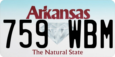 AR license plate 759WBM