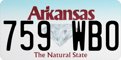 AR license plate 759WBO