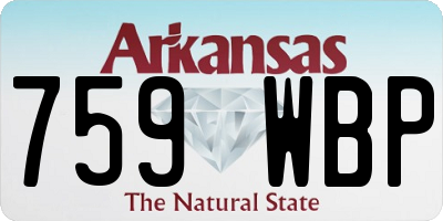 AR license plate 759WBP