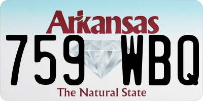 AR license plate 759WBQ