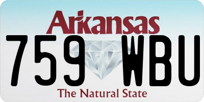 AR license plate 759WBU