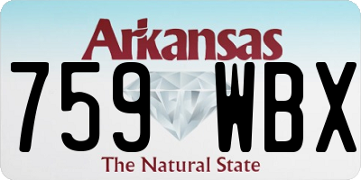 AR license plate 759WBX