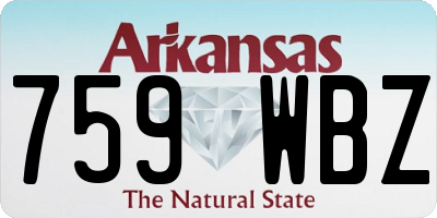 AR license plate 759WBZ